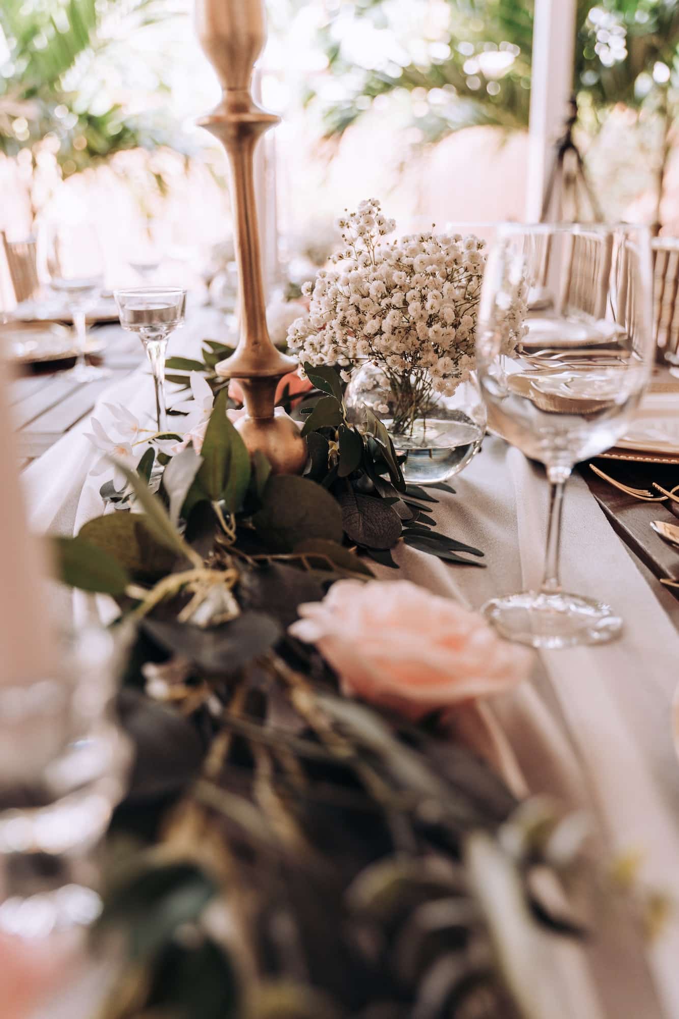 Elegant table setting for event